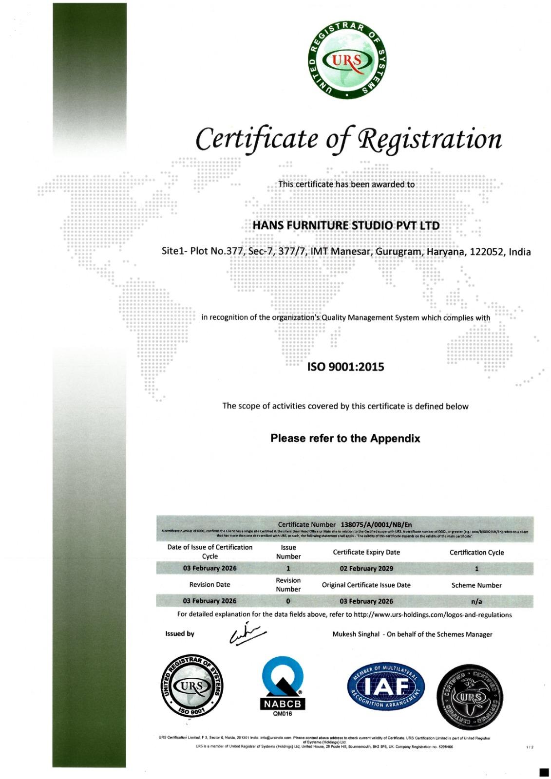 Certificate